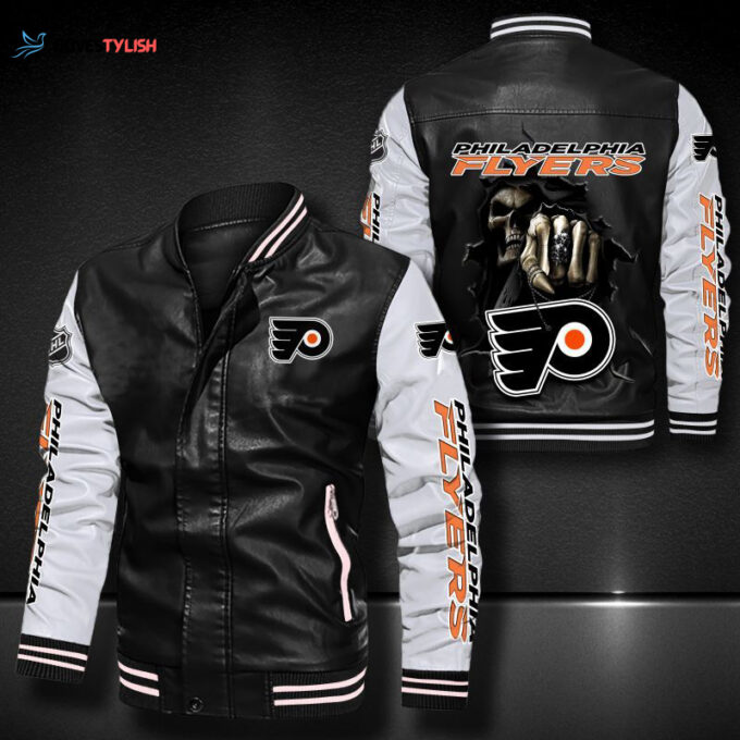 Philadelphia Flyers Leather Bomber Jacket