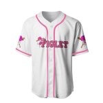 Piglet Winnie The Pooh White Pink Disney Unisex Cartoon Graphics Casual Outfits Custom Baseball Jersey Gift for Men Dad