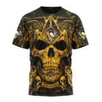 Pittsburgh Penguins Special Design With Skull Art Unisex T-Shirt For Fans Gifts 2024