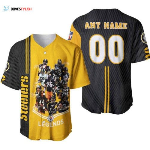 Pittsburgh Steelers Legends All Legendary Captain Signed Designed Allover Gift With Custom Name Number For Steelers Fans Baseball Jersey