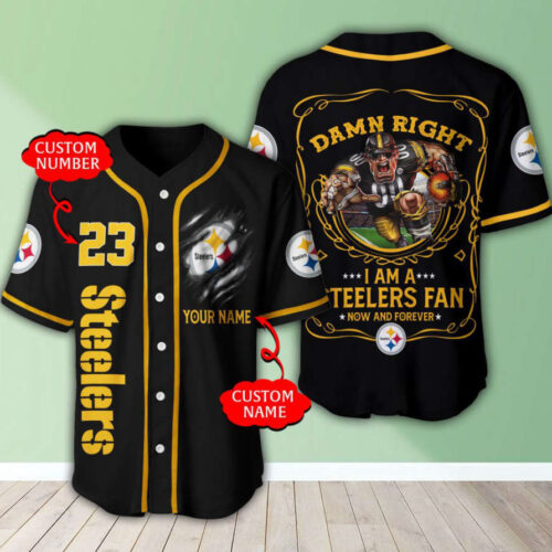 Pittsburgh Steelers Personalized Baseball Jersey