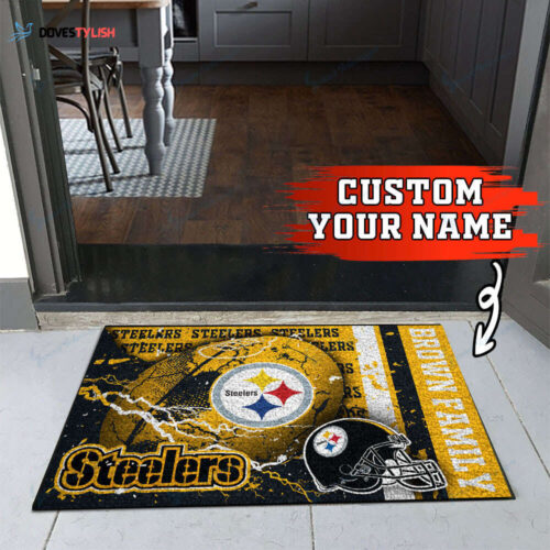 Pittsburgh Steelers Personalized Doormat Home Decor 2024