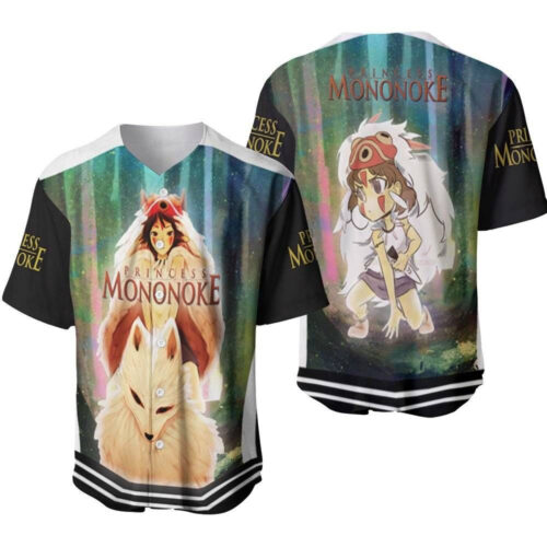 Princess Mononoke San And Moro-No-Kimi Brave Warriors Gift for Mononoke Hime Fans Baseball Jersey