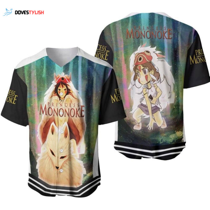 Princess Mononoke San And Moro-No-Kimi Brave Warriors Gift for Mononoke Hime Fans Baseball Jersey