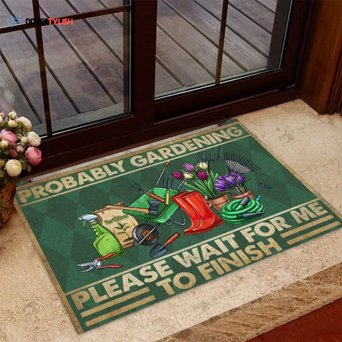 Probably Gardening Easy Clean Welcome DoorMat