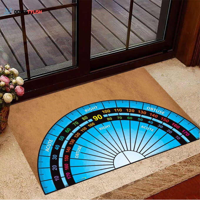 Protractor Funny Indoor And Outdoor Doormat Warm House Gift Welcome Mat Gift For Friend Family Class Teacher Student