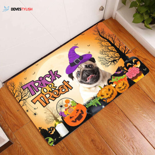 Pug Halloween Doormat Home Decor 2024