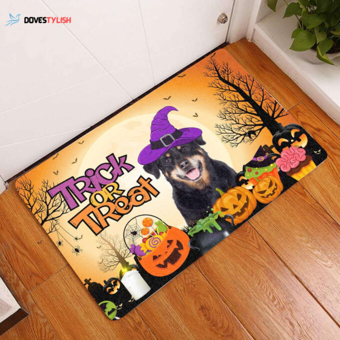Rottweiler Halloween Dog Doormat Home Decor 2024