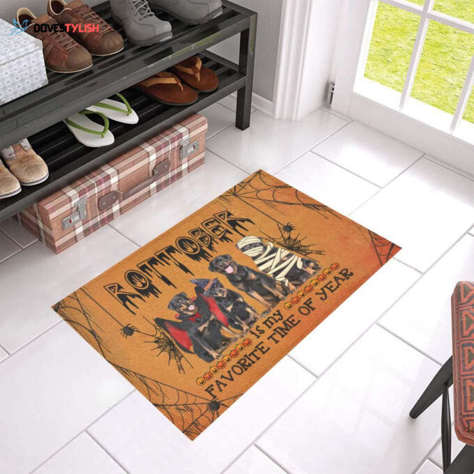 Rottweiler Halloween Doormat Home Decor 2024