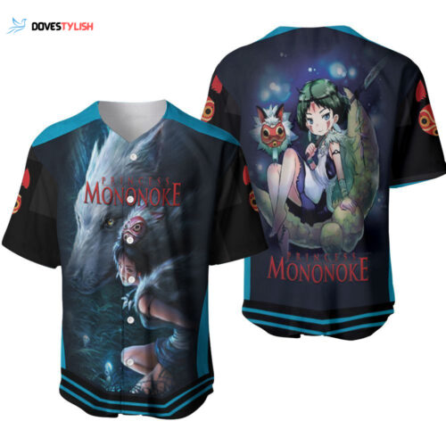 San And Moro-No-Kimi Teamwork Princess Mononoke Gift For Mononoke Hime Fans Baseball Jersey