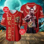 San Francisco 49ers Halloween Personalized Baseball Jersey Gift for Men Dad