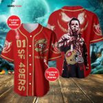 San Francisco 49ers Halloween Personalized Baseball Jersey Gift for Men Dad