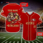 San Francisco 49ers Personalized Baseball Jersey