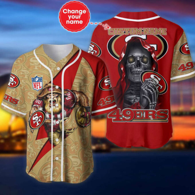 San Francisco 49ers Personalized Baseball Jersey