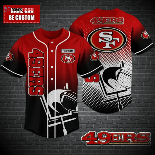 San Francisco 49ers Personalized Baseball Jersey