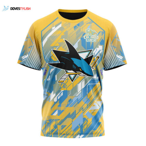 San Jose Sharks Fearless Against Childhood Cancers Unisex T-Shirt For Fans Gifts 2024