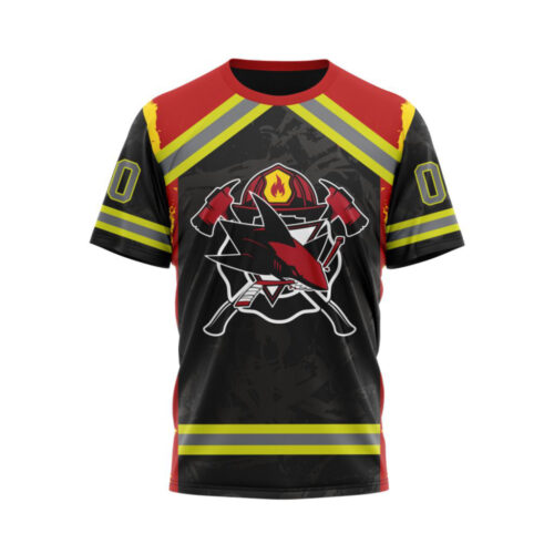 San Jose Sharks Honor Firefighter Unisex T-Shirt For Fans Gifts 2024