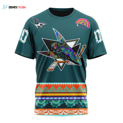 San Jose Sharks Jersey Hockey For All Diwali Festival Unisex T-Shirt For Fans Gifts 2024