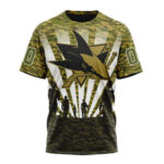 San Jose Sharks Military Camo Kits For Veterans Day And Rememberance Day Unisex T-Shirt For Fans Gifts 2024