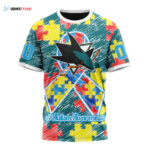 San Jose Sharks Special Autism Awareness Month Unisex T-Shirt For Fans Gifts 2024