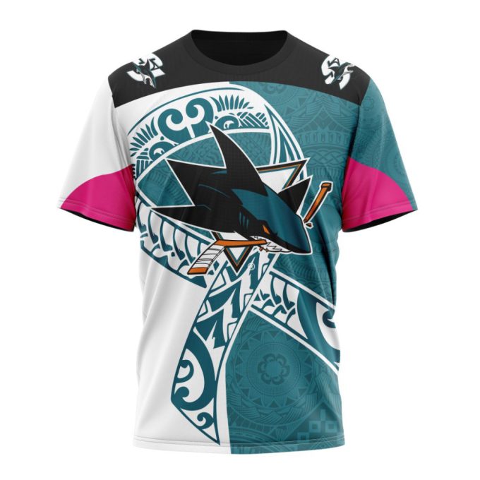 San Jose Sharks Specialized Samoa Fights Cancer Unisex T-Shirt For Fans Gifts 2024