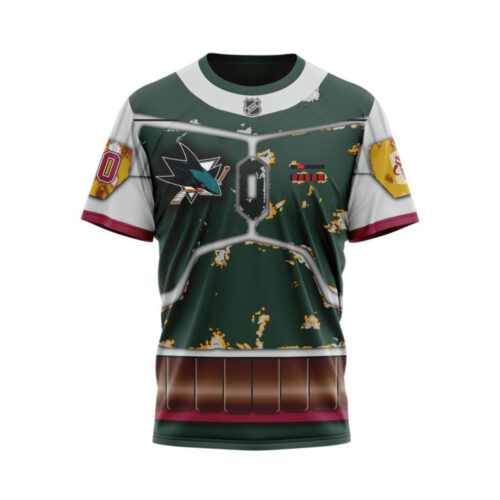 San Jose Sharks X Boba Fett’s Armor Unisex T-Shirt For Fans Gifts 2024