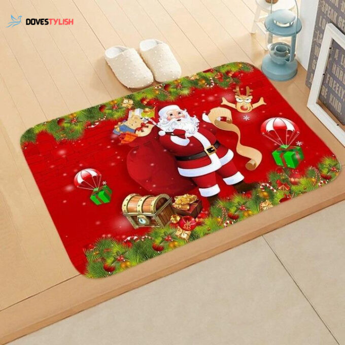 Santa Christmas Easy Clean Welcome DoorMat