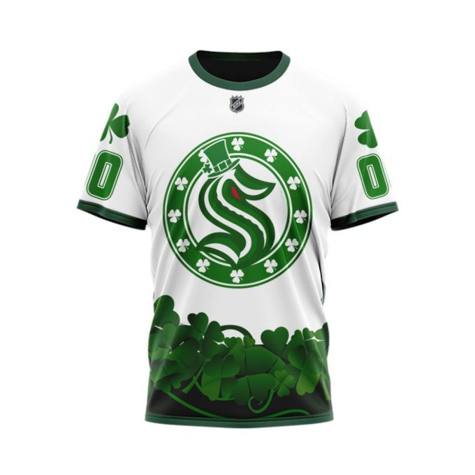 Seattle Kraken Happy St.Patrick Days Unisex T-Shirt For Fans Gifts 2024