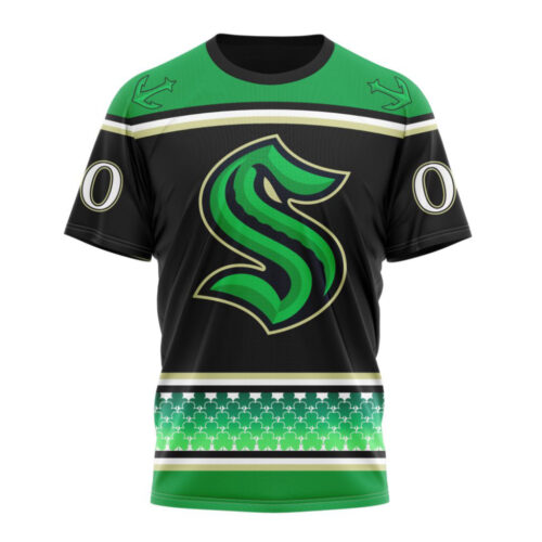 Seattle Kraken Specialized Hockey Celebrate St Patrick’s Day Unisex T-Shirt For Fans Gifts 2024