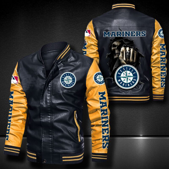 Seattle Mariners Leather Bomber Jacket