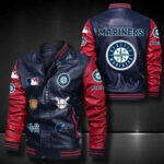 Seattle Mariners Leather Bomber Jacket