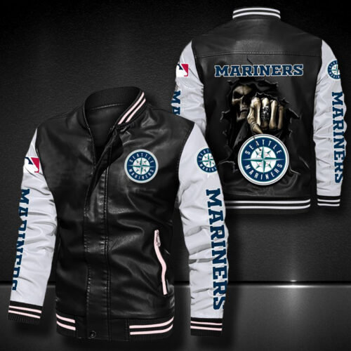 Seattle Mariners Leather Bomber Jacket