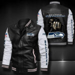 Seattle Seahawks Leather Bomber Jacket