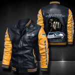 Seattle Seahawks Leather Bomber Jacket