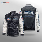 Seattle Seahawks Leather Bomber Jacket