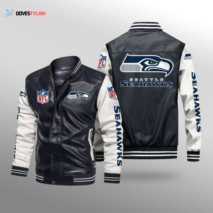 Seattle Seahawks Leather Bomber Jacket