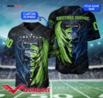 Seattle Seahawks Personalized Baseball Jersey