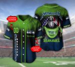 Seattle Seahawks Personalized Baseball Jersey