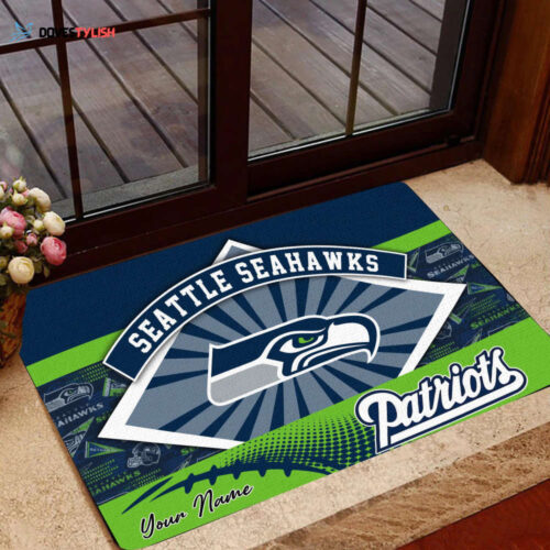Seattle Seahawks Personalized Doormat Home Decor 2024