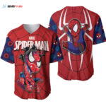 Spider Man No Way Home Spider Man Chibi Spider Red Designed Allover Gift For Spider Man Fans Baseball Jersey