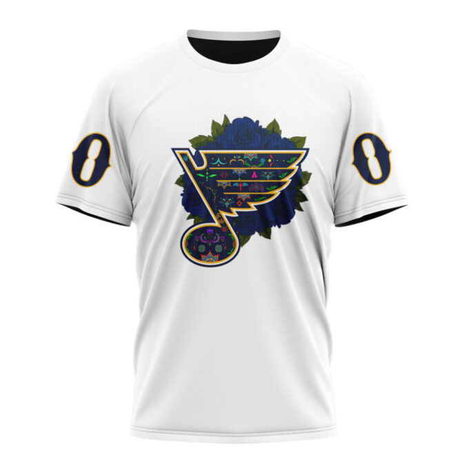 St. Louis Blues Specialized Dia De Muertos Unisex T-Shirt For Fans Gifts 2024