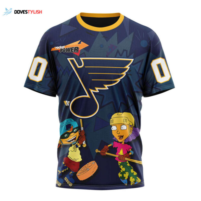 St. Louis Blues Specialized For Rocket Power Unisex T-Shirt For Fans Gifts 2024