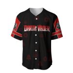 Star Wars Darth Vader Black Red Patterns Disney Unisex Cartoon Graphics Casual Outfits Custom Baseball Jersey Gift for Men Dad