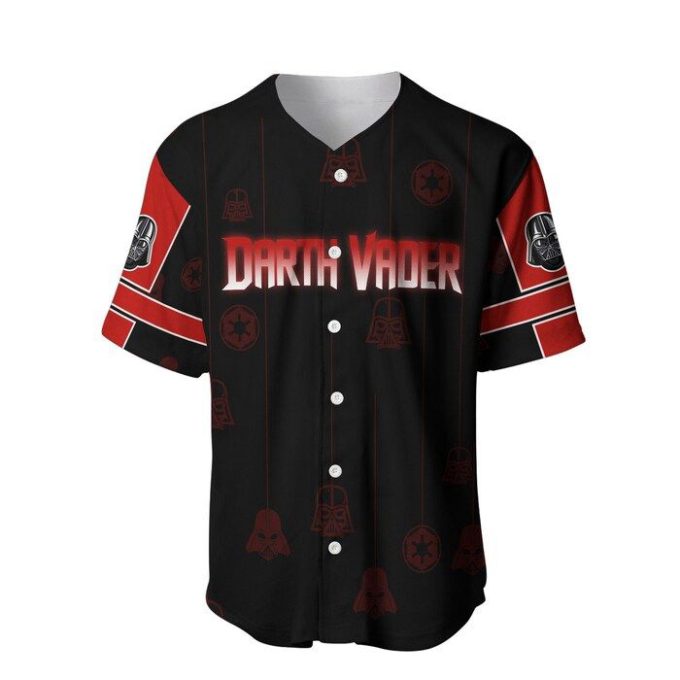 Star Wars Darth Vader Black Red Patterns Disney Unisex Cartoon Graphics Casual Outfits Custom Baseball Jersey Gift for Men Dad