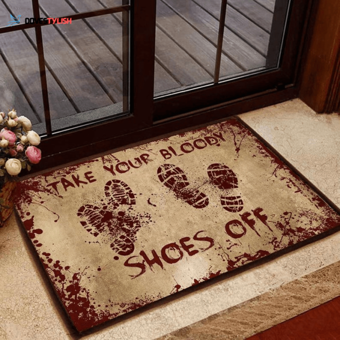 Take Your Bloody Shoes Off Easy Clean Welcome DoorMat