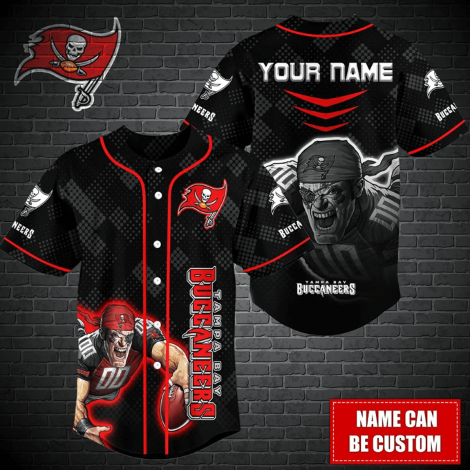 Tampa Bay Buccaneers Personalized Baseball Jersey