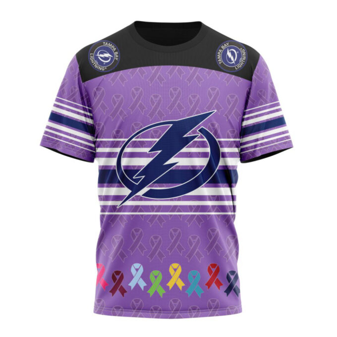 Tampa Bay Lightning Fights Cancer Unisex T-Shirt For Fans Gifts 2024