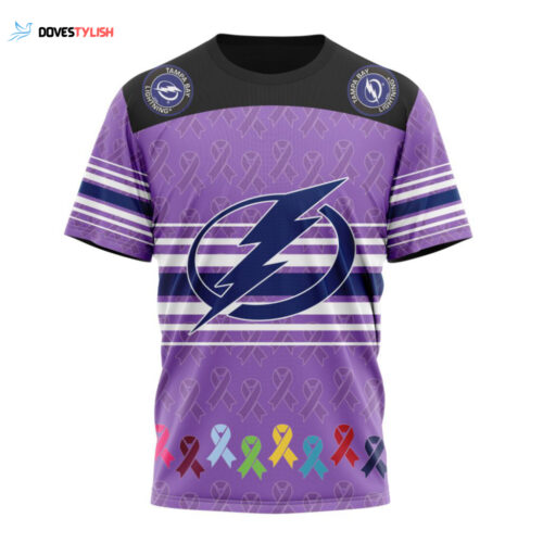 Tampa Bay Lightning Fights Cancer Unisex T-Shirt For Fans Gifts 2024