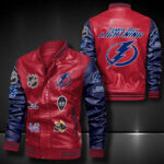 Tampa Bay Lightning Leather Bomber Jacket