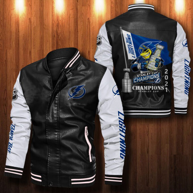 Tampa Bay Lightning Leather Bomber Jacket